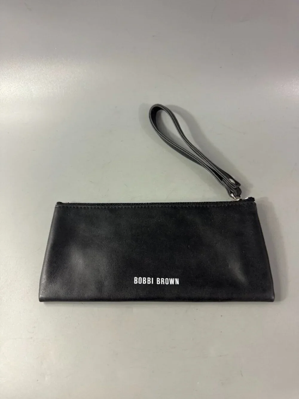 Black Bobbi black glasses design wristlet zipper pouch makeup bag